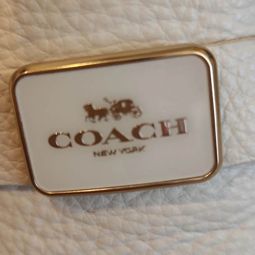 Coach Mona White Leather Driver Loafers - Picture 3 of 6